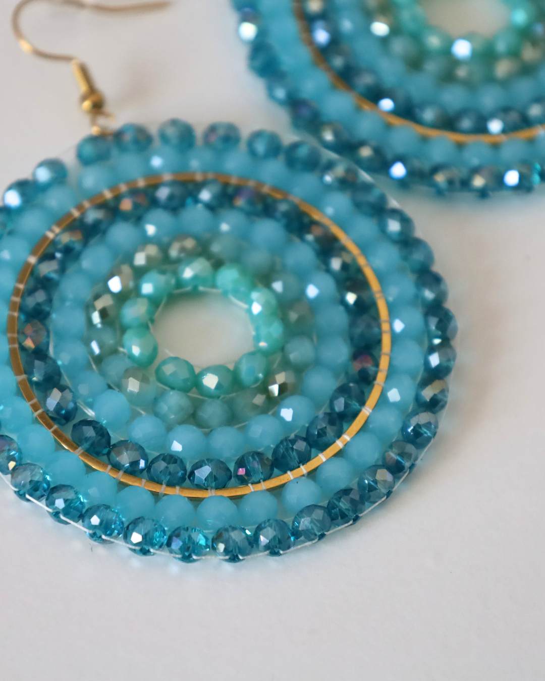 Boho-Ohrringe Blau/Türkis