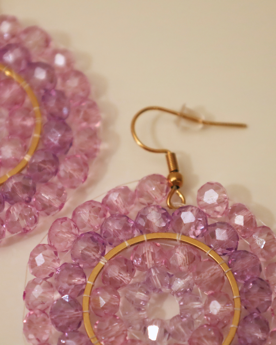 Boho-Ohrringe Rosa