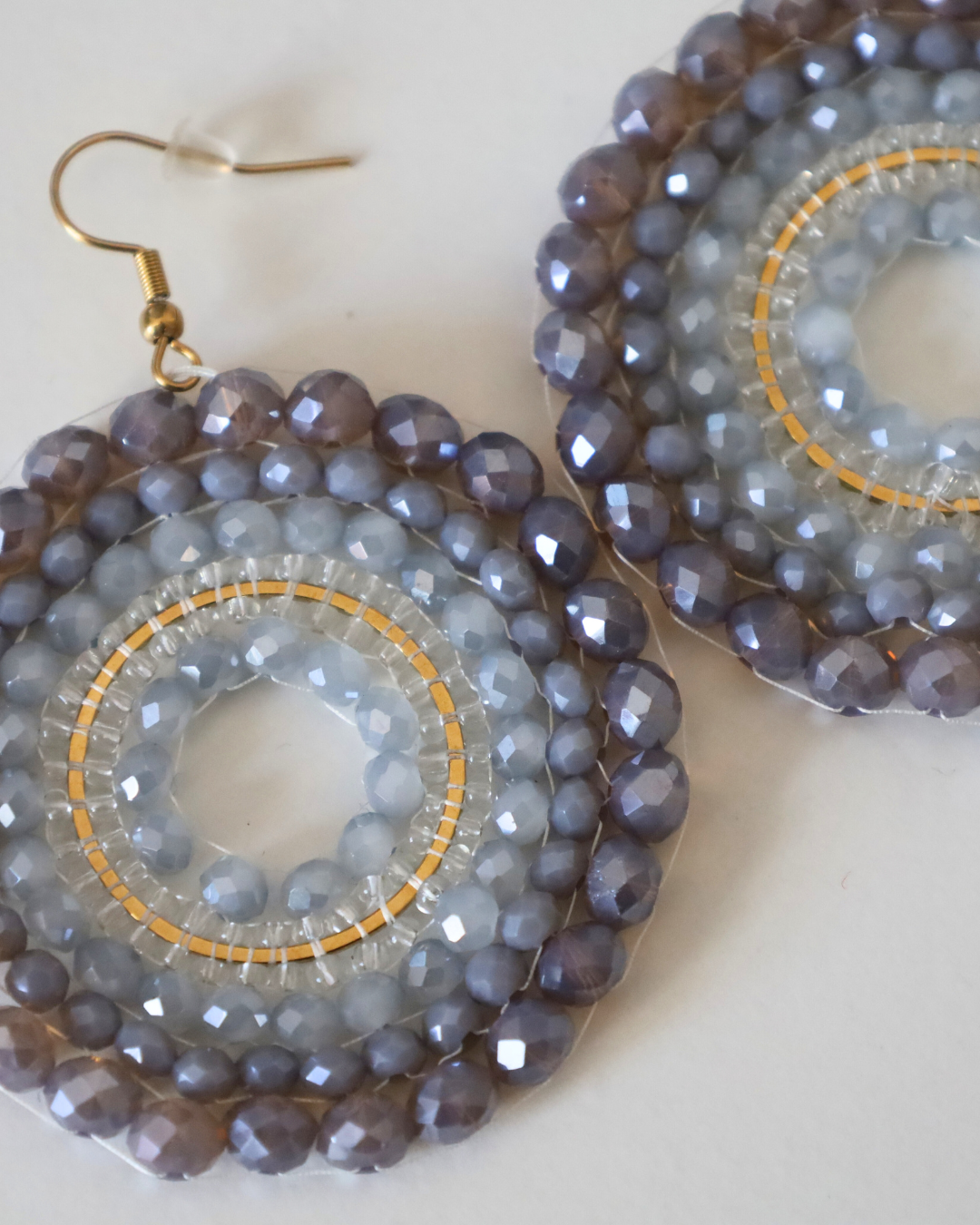 Boho-Ohrringe Taupe