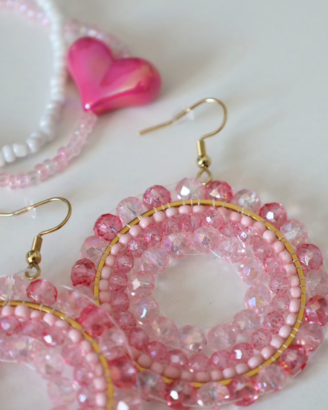 Boho Ohrringe Rosa